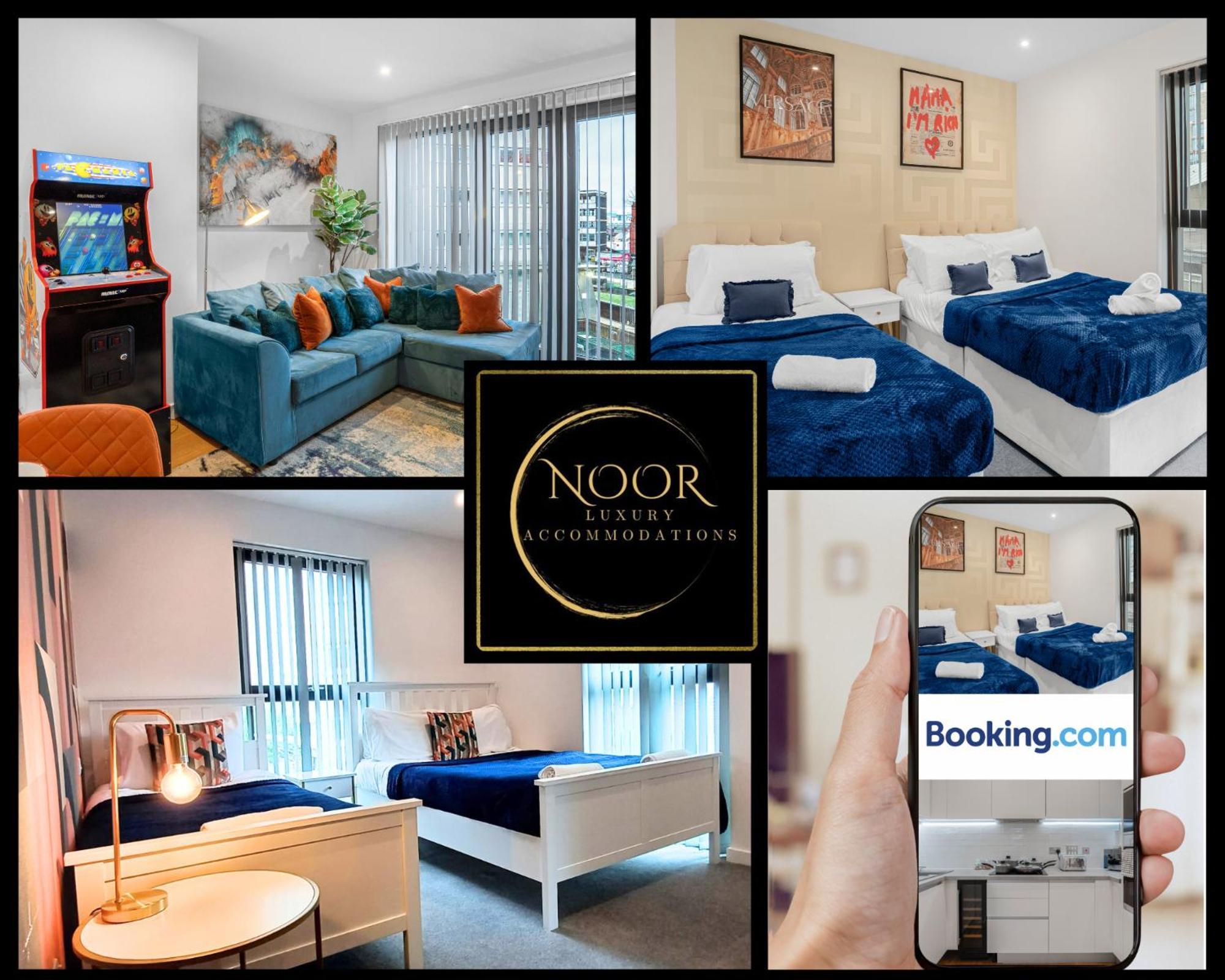 Centre Apartment, Free Gated Parking, 2 Bathrooms, Netflix And Wifi - Suitable For Contractors And Families - By Noor Luxury Birmingham